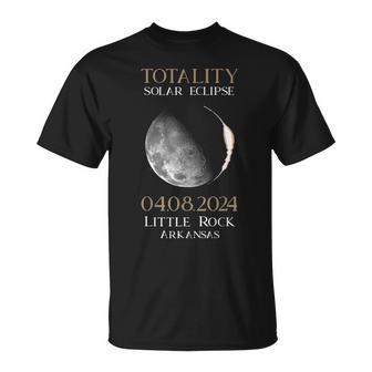 Total Solar Eclipse 2024 04 Little Rock Arkansas T-Shirt - Monsterry