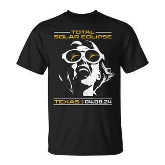 Total Solar Eclipse 2024 America 080424 Texas For Her T-Shirt - Monsterry