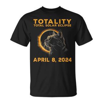 Total Solar Eclipse 2024 April 8 Cat America Totality T-Shirt - Monsterry UK