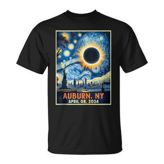 Total Solar Eclipse 2024 Auburn New York Starry Night T-Shirt - Monsterry AU