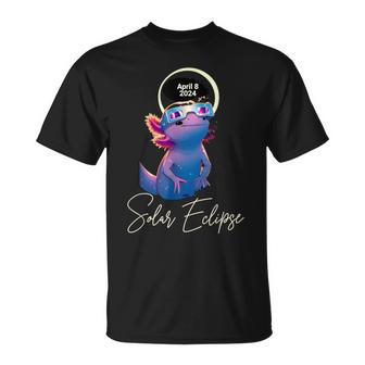 Total Solar Eclipse 2024 Axolotl Astronomy Glasses Astronomy T-Shirt - Thegiftio UK
