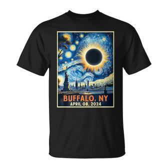 Total Solar Eclipse 2024 Buffalo New York Starry Night T-Shirt - Thegiftio UK