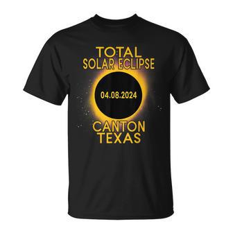 Total Solar Eclipse 2024 Canton Texas Path Of Totality T-Shirt | Mazezy
