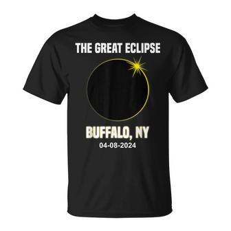 Total Solar Eclipse 2024 City Buffalo New York Eclipse T-Shirt - Seseable