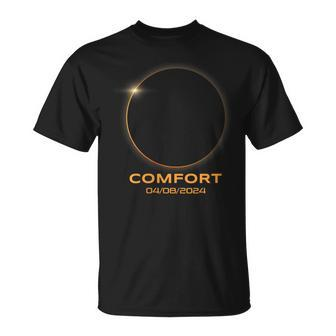 Total Solar Eclipse 2024 Comfort Texas Path Of Totality T-Shirt - Monsterry
