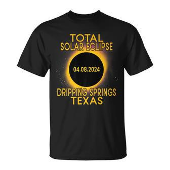 Total Solar Eclipse 2024 Dripping Springs Texas Totality T-Shirt | Mazezy