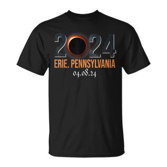 Total Solar Eclipse 2024 Erie Pennsylvania April 8 2024 T-Shirt - Monsterry