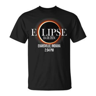 Total Solar Eclipse 2024 Evansvile Indiana Totality April 8 T-Shirt - Monsterry DE