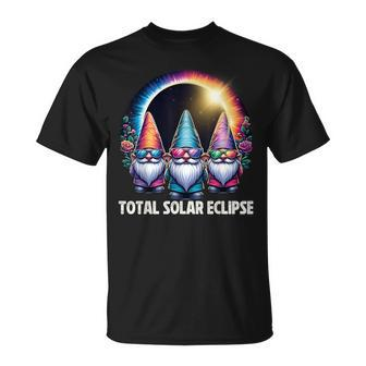 Total Solar Eclipse 2024 Matching Cute Gnomes Watching Party T-Shirt - Monsterry UK