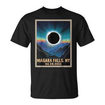 Total Solar Eclipse 2024 Niagara Falls New York Vintage T-Shirt - Monsterry UK