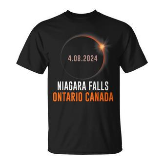 Total Solar Eclipse 2024 Niagara Falls Ontario Canada T-Shirt | Mazezy
