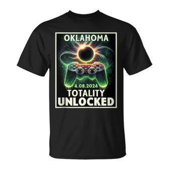 Total Solar Eclipse 2024 Oklahoma Video Game Gamer T-Shirt - Thegiftio UK