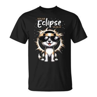 Total Solar Eclipse 2024 Path Of Totality Glasses On Dog T-Shirt - Seseable