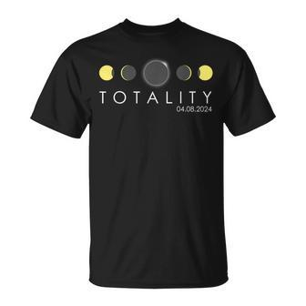 Total Solar Eclipse 2024 Phases Eclipse April 8Th 2024 T-Shirt - Monsterry