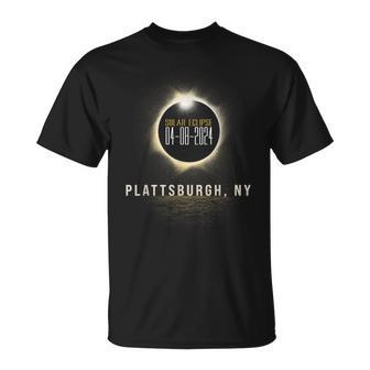 Total Solar Eclipse 2024 Plattsburgh Ny Totality Path T-Shirt | Mazezy CA