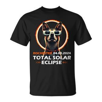 Total Solar Eclipse 2024 Rochester 2024 Dog T-Shirt - Monsterry UK