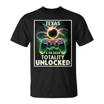 Total Solar Eclipse 2024 Texas Video Game Gamer T-Shirt - Thegiftio UK