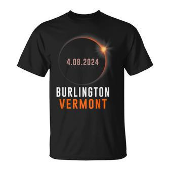 Total Solar Eclipse 2024 Totality Burlington Vermont T-Shirt | Mazezy