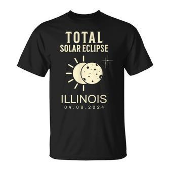 Total Solar Eclipse 2024 Totality Illinois April 8 2024 T-Shirt - Monsterry DE