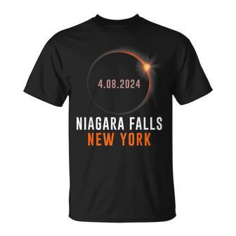 Total Solar Eclipse 2024 Totality Niagara Falls New York T-Shirt - Monsterry