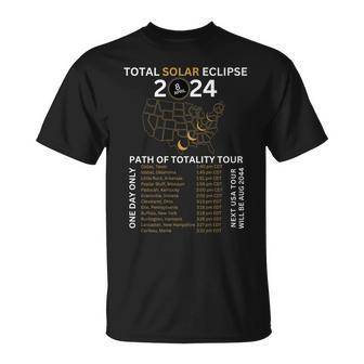 Total Solar Eclipse 2024 Totality Usa Tour T-Shirt - Monsterry UK