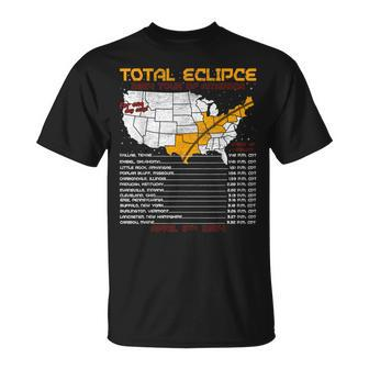 Total Solar Eclipse 2024 Tour Of America Eclipse 04082024 T-Shirt | Mazezy UK