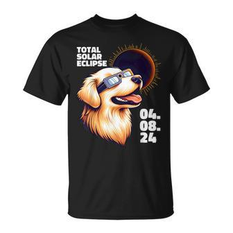 Total Solar Eclipse 40824 Cute Dog Golden Retriever Lover T-Shirt - Seseable