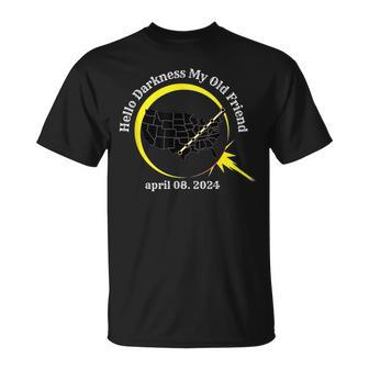 Total Solar Eclipse April 08 2024 Tour Of America Usa Map T-Shirt - Monsterry
