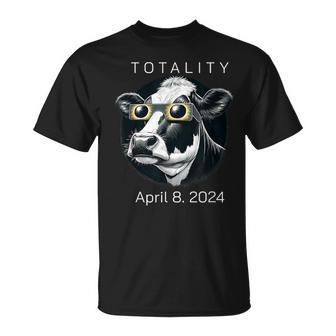 Total Solar Eclipse April 8 2024 Cow Watching Solar Eclipse T-Shirt - Seseable