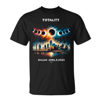 Total Solar Eclipse April 8 2024 Dallas T-Shirt | Mazezy UK