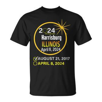 Total Solar Eclipse April 8 2024 Illinois Harrisburg T-Shirt | Mazezy UK