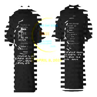Total Solar Eclipse April 8 2024 Texas Dallas T-Shirt - Thegiftio
