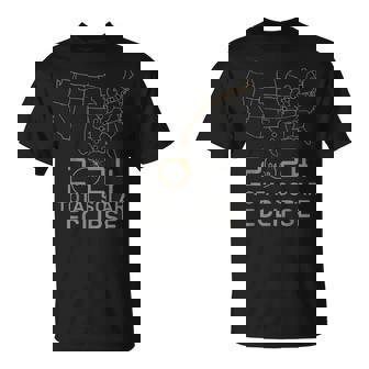 Total Solar Eclipse April 8 2024 Usa Map Solar Eclipse 2024 T-Shirt - Seseable