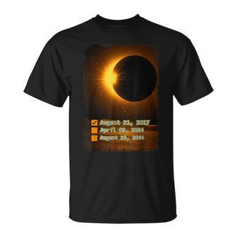 Total Solar Eclipse Check List 8Th April 2024 T-Shirt - Monsterry DE