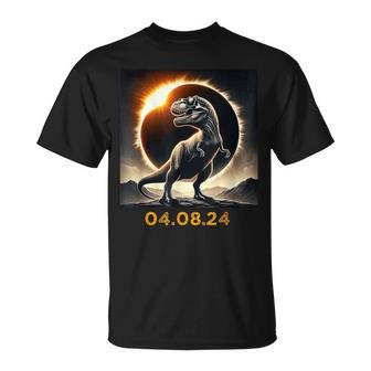Total Solar Eclipse Dinosaur April 8 2024 T-Shirt | Mazezy