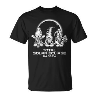 Total Solar Eclipse Gnomes Totality Party 2024 Matching T-Shirt - Monsterry