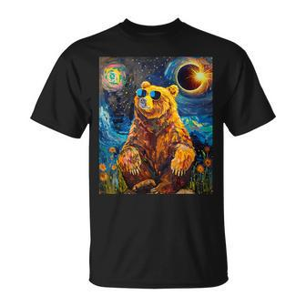 Total Solar Eclipse Grizzly Bear T-Shirt - Seseable