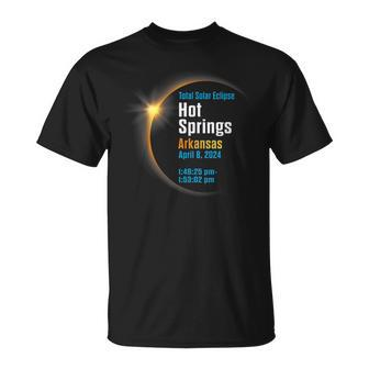 Total Solar Eclipse Hot Springs Arkansas April 8 2024 T-Shirt - Seseable