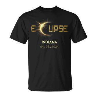 Total Solar Eclipse Indiana Totality April 8 2024 Indiana T-Shirt - Seseable