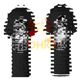 Total Solar Eclipse Ohio 2024 April 8 Cat T-Shirt | Mazezy