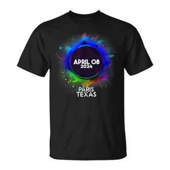 Total Solar Eclipse Paris Texas 2024 Colorful Totality T-Shirt | Mazezy