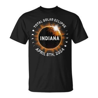Total Solar Eclipse Path Of Totality April 8Th 2024 Indiana T-Shirt - Monsterry AU