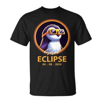 Total Solar Eclipse Penguin Wearing Glasses Eclipse 2024 T-Shirt - Seseable