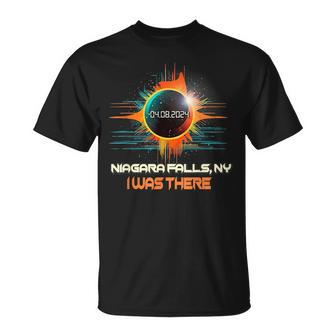 Total Solar Eclipse Retro Niagara Falls New York Ny T-Shirt - Monsterry