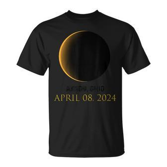 Total Solar Eclipse Spring April 8 2024 Akron Ohio T-Shirt - Monsterry