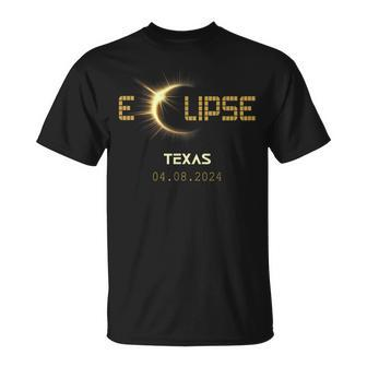 Total Solar Eclipse Texas Totality Usa April 8Th 2024 Texas T-Shirt - Monsterry AU