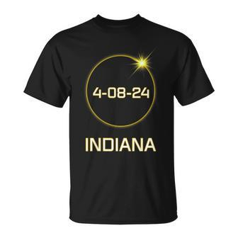 Totality Path 2024 Indiana Total Eclipse Pocket T-Shirt - Monsterry DE