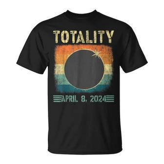 Totality Solar Eclipse April 8 2024 Usa Vintage America T-Shirt | Mazezy