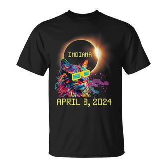 Totality Total Solar Eclipse Cat April 8 2024 Indiana T-Shirt | Mazezy CA