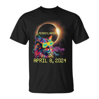 Totality Total Solar Eclipse Cat April 8 2024 Pennsylvania T-Shirt - Thegiftio UK